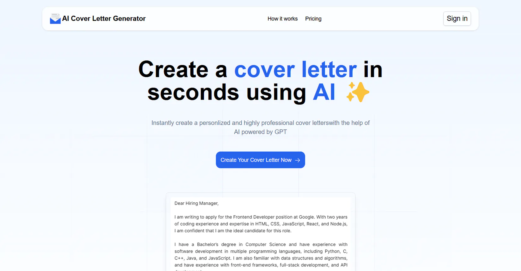 using ai for cover letters reddit