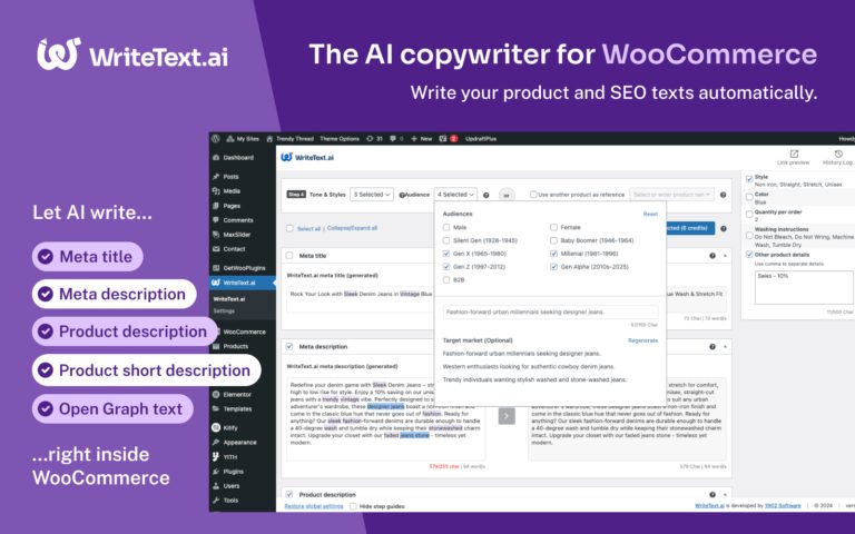 WriteText ai for WooCommerce